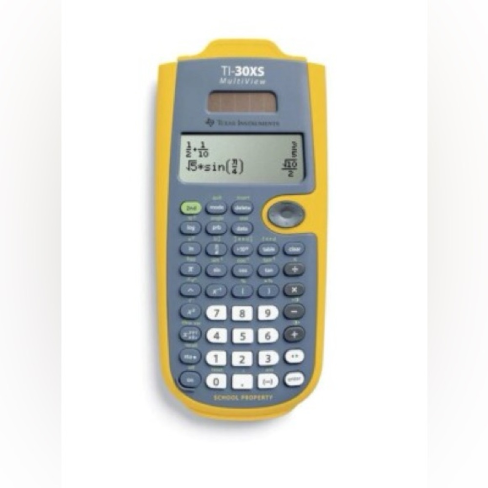 Texas Instruments Yellow and Gray Calculator